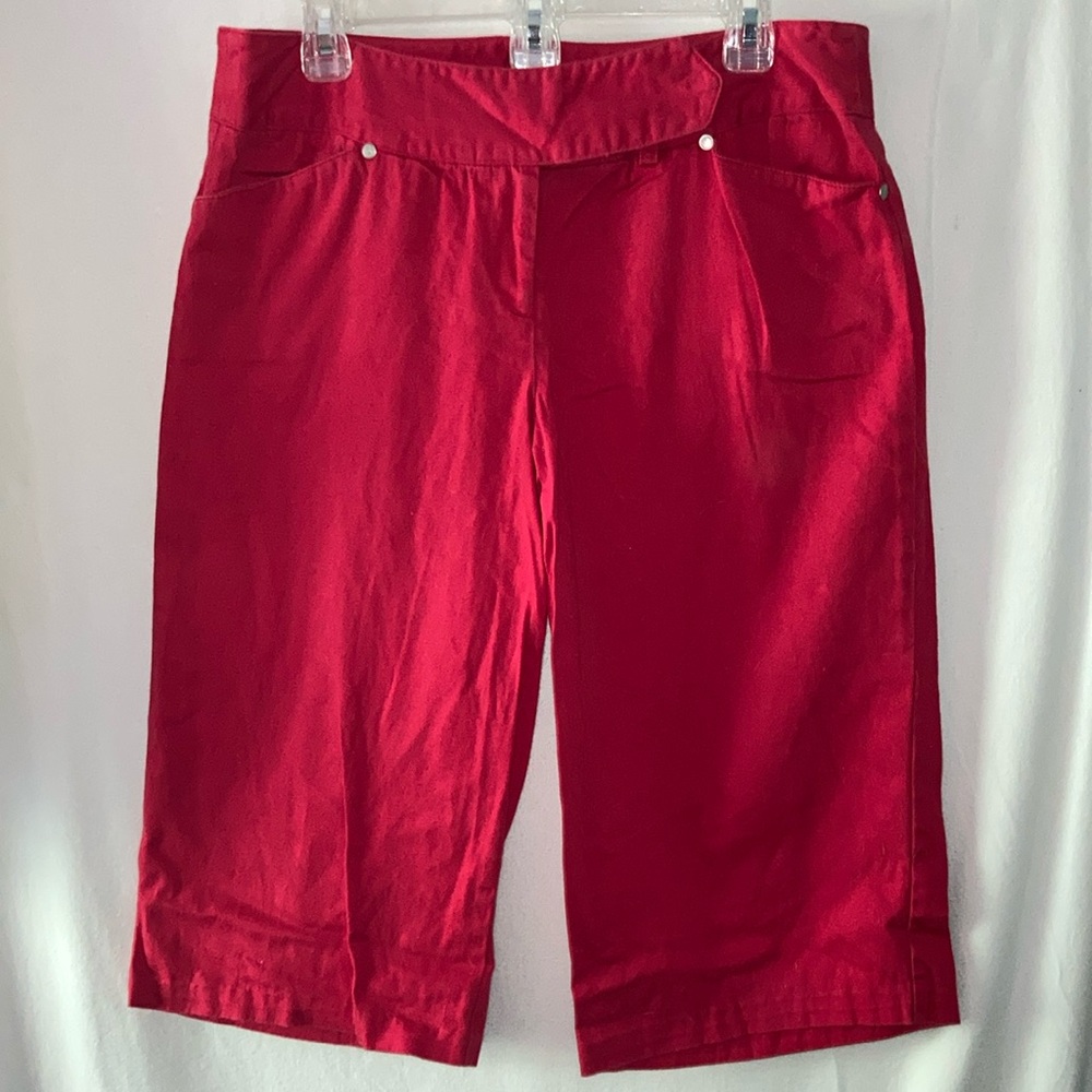 No Boundaries Stretch Red Cropped Pants